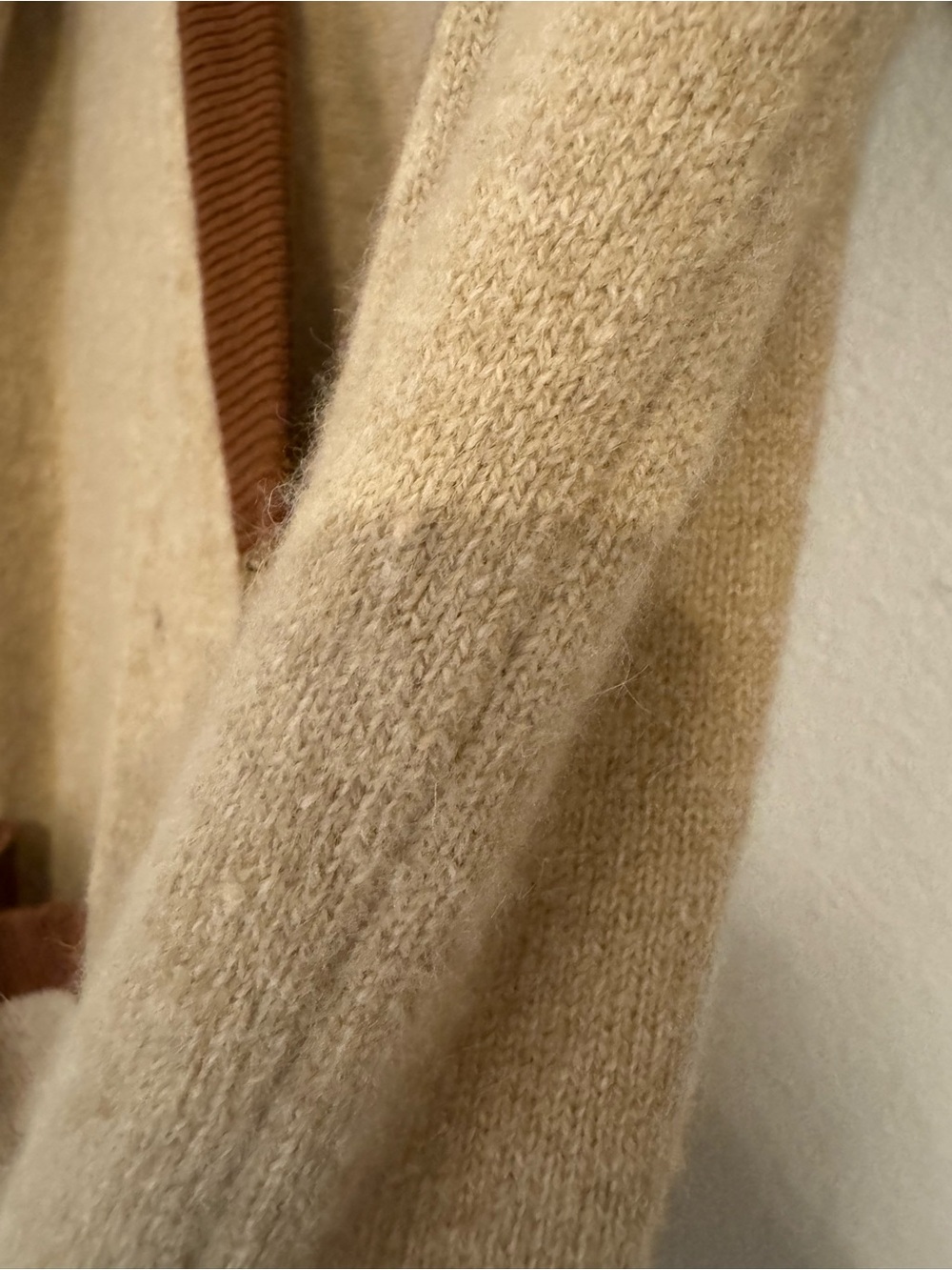 Vintage Made in Scotland Strathspey 100% Wool Blend Brown Cardigan - Picture 7 of 16